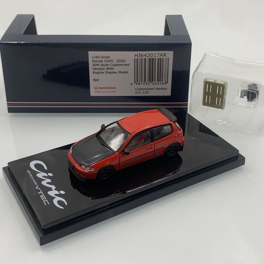 Hobby Japan 1/64 Honda Civic EG6 JDM Alloy รถเหล็กโมเดลของเล่นของขวัญวันเกิด - รูปที่ 6