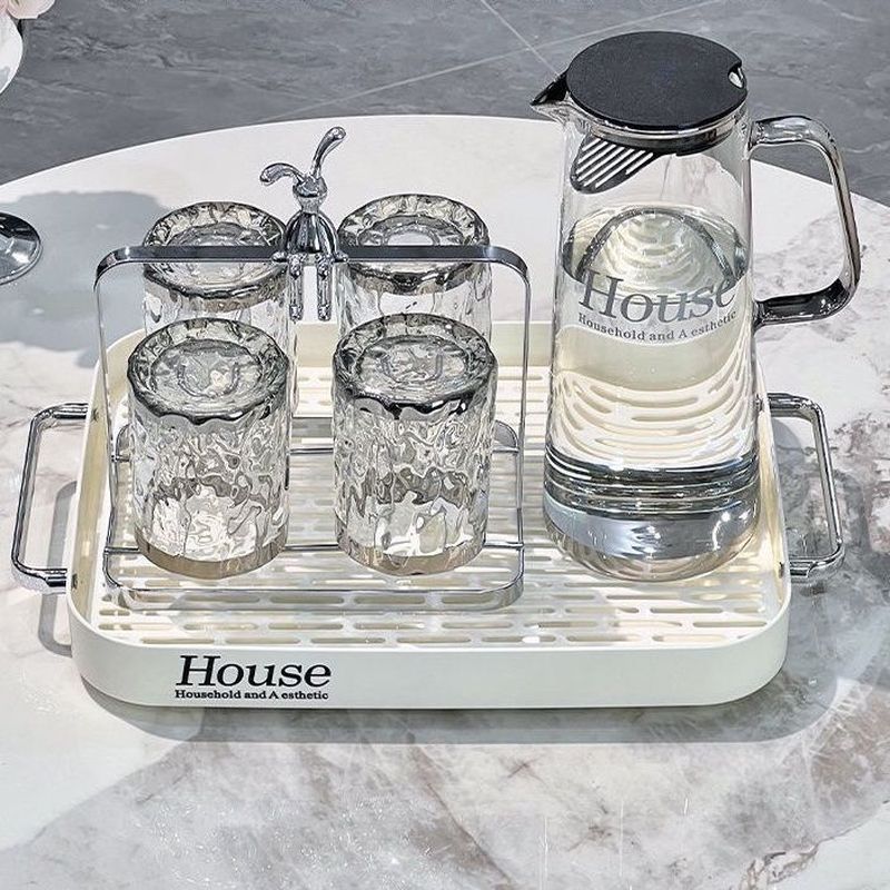 水杯挂架杯架玻璃杯沥水架客厅家用茶杯收纳架放杯子置物架沥水盘1.12Water Cup Rack, Glass Cup Drain Rack, Liv Room Household Tea Cup S