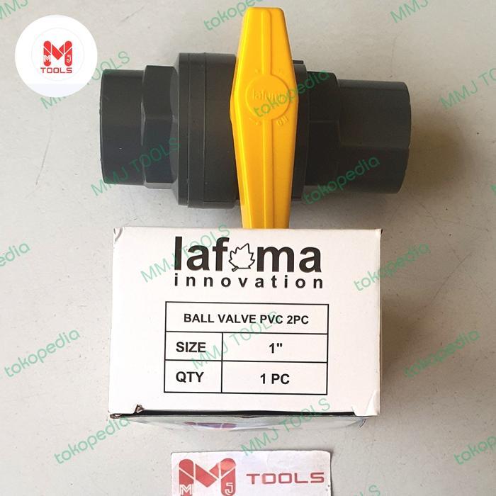 LAFUMA บอลวาล์ว PVC 1" รุ่นไต้หวัน - LAFUMA วาล์วหยุด PVC ธรรมดา