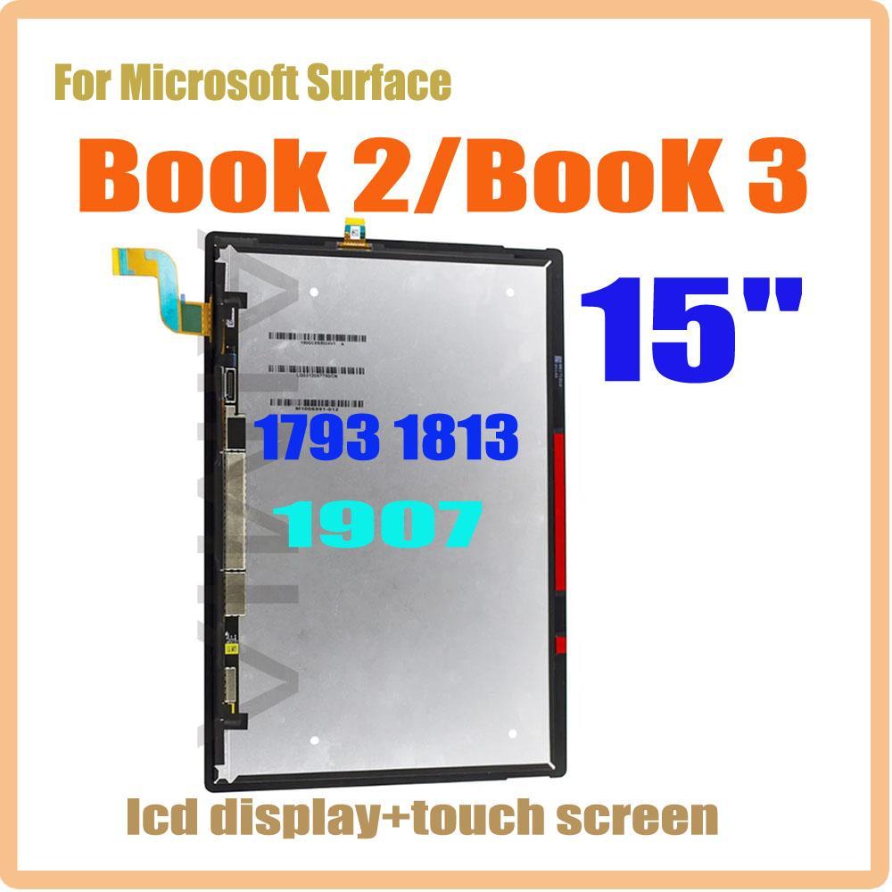15 นิ้วสําหรับ Microsoft Surface Book 2 Book2 1793 1813 จอแสดงผล LCD Touch Screen Digitizer Assembly