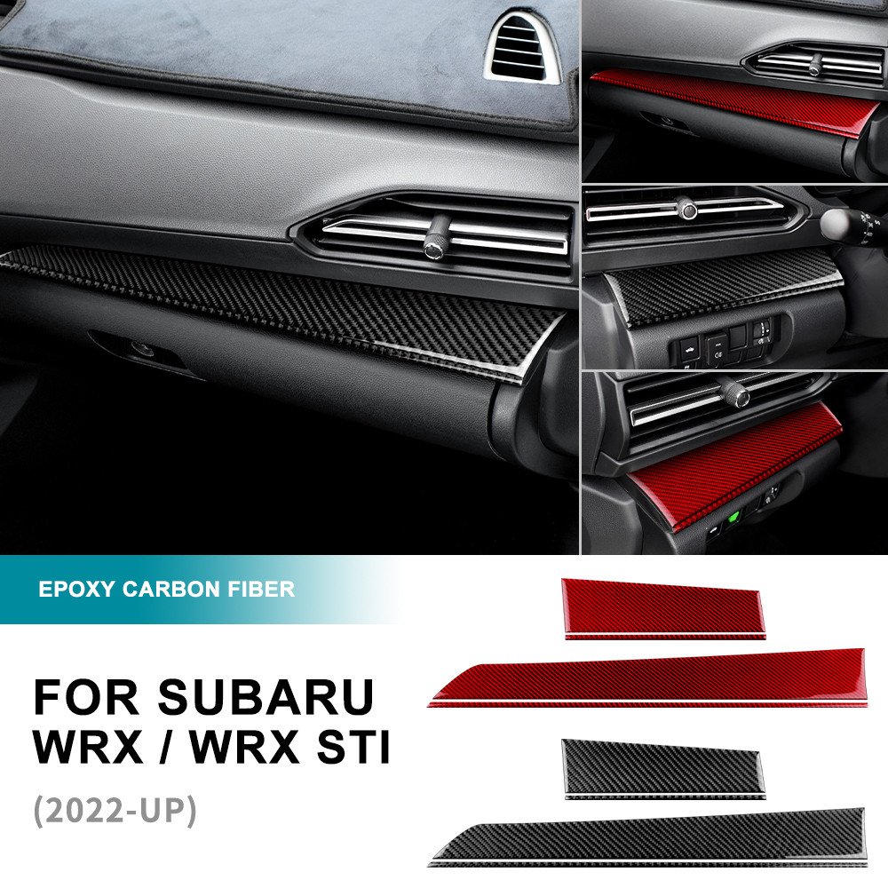 สําหรับ Subaru WRX WRX STI 2022-2025 ผู้โดยสารด้านข้าง Trim Strip คาร์บอนไฟเบอร์การปรับเปลี่ยนภายในอ