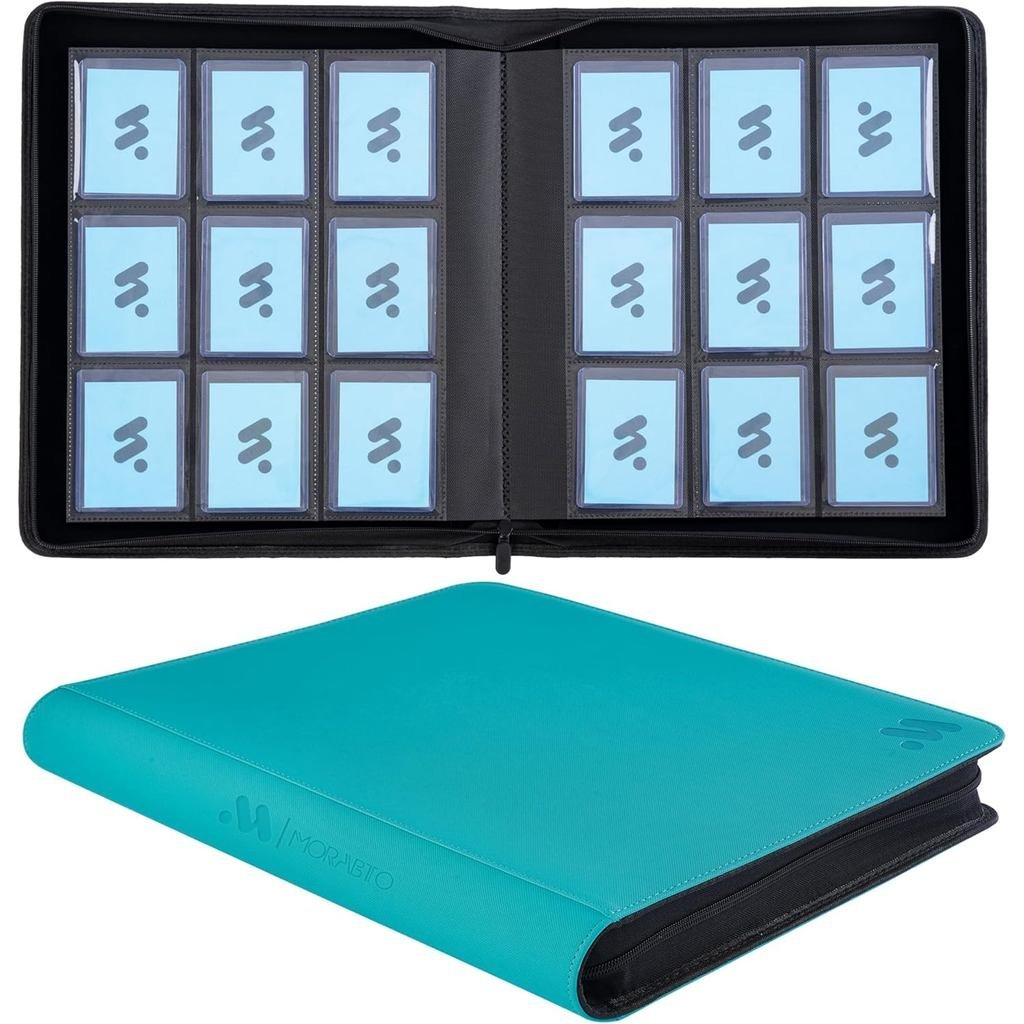 Toploader Binder,ถือ 324 Top Loaders,9 Pocket Top Loader Binders สําหรับ 3 "x 4" การ์ดแข็ง,Toploader