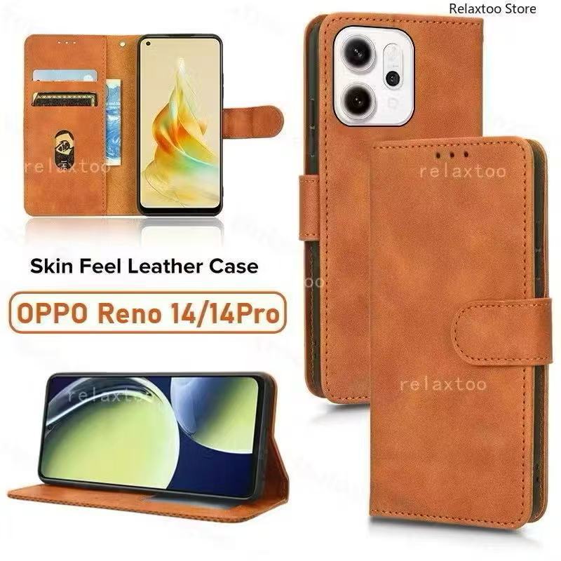 เคสฝาพับหนัง มีล็อค สำหรับ Oppo Reno14 Pro 14F 14Pro Reno14F Reno13 Pro 13F Reno13F Reno12 Pro 12F R