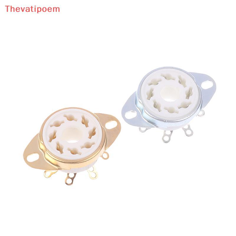 [Thevatipoem] 1 PC 8Pin GZC8-Y-6 Octal Tube Socket เซรามิคฐานวาล์วแจ็คสําหรับ KT88/6550/EL34/6P6P/6V