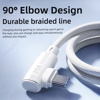 240W Ultra Fast สายชาร์จข้อศอก USB ถึง Type C ชาร์จโทรศัพท์สายเคเบิลข้อมูล 10A Super Quick Charge สายไฟ 0.25M 1M 1.5M 2M 3M ความเร็วสูง Transfer Data Line สําหรับ Android