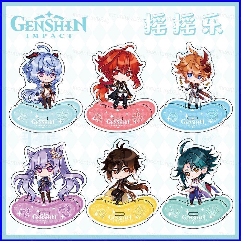 G2P Genshin Impact Shake ตุ๊กตา Action Figure Hutao Keqing Lumine Paimon Klee Tumbler อะคริลิคตกแต่ง