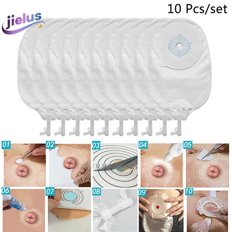 [Jielus] 10X Draining Urostomy Bag Valve Closed Anti-Backflow Stoma Care Pouch PK