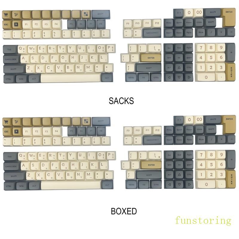 FUN XDA Keycaps พร้อมปุ่มกดเกาหลีที่ไม่ซ้ําใครสําหรับคีย์บอร์ดแบบกลไก ปุ่มกดเกาหลี ธีม XDA Profile K