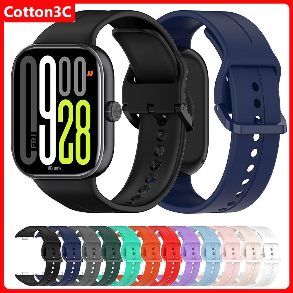 สายซิลิโคนเดิมสําหรับ Redmi watch 6 5 4 SmartWatch สําหรับ Xiaomi Mi Band 8 9 Pro สร้อยข้อมือ Watchband กีฬาอุปกรณ์เสริม
