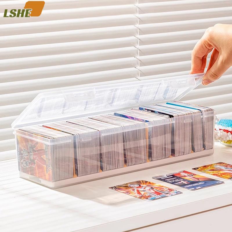 [LSHE] กล่องเก็บของพลาสติกใสใหม่กล่องจัดระเบียบการ์ดการจําแนกกล่องเครื่องเขียนใหม่