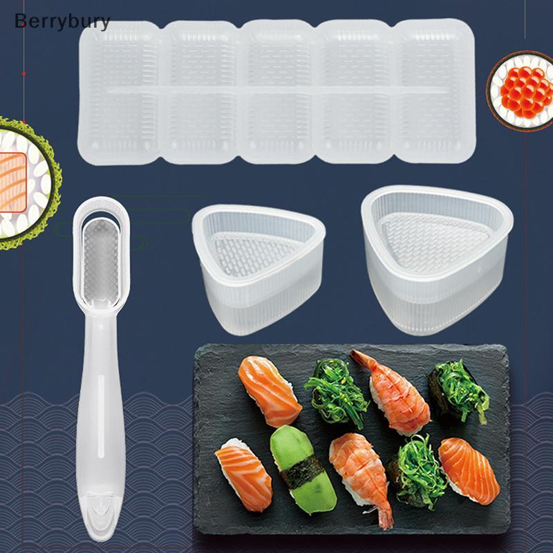 Berrybury แม่พิมพ์ซูชิข้าวแบบพกพาเครื่องมือ Bento อุปกรณ์ครัวเครื่องมือซูชิเด็กทารก Bento DIY แม่พิม