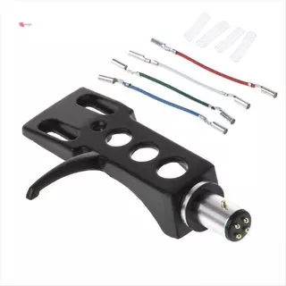 gorg331 ชิ้น Phono Turntable Headshell Mount Phonoograph ผู้ถือหัว Stylus ตะกั่วลวดโลหะสีดําสําหรับ LP Disc เครื่องเล่นบันทึก
