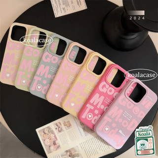 เคสไอโฟน16 15 สำหรับ IPhone 16E 11 17 15 13 12 14 16 Pro Max 14 Pro 14 15 16 Plus เคสซิลิโคนเหลว ข้อความน่ารัก 2026