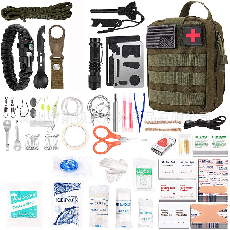 Outdoor survival tool set camping self-defense multifunctional edc Tactical Equipment