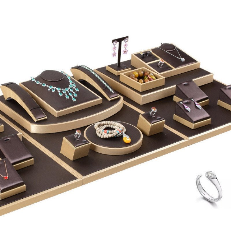 เคาน์เตอร์เครื่องประดับแสดงสร้อยคอเครื่องประดับเคาน์เตอร์ชั้นเก็บสร้อยข้อมือชั้นวางหยกชุดเครื่องประด