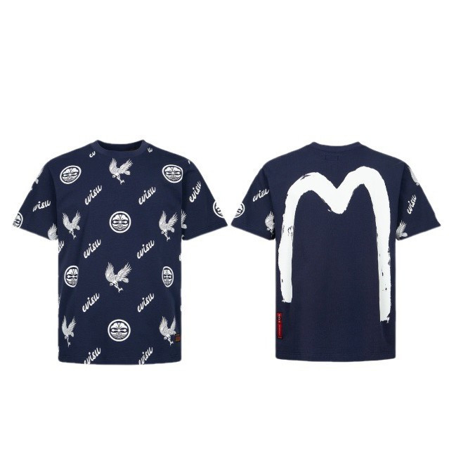 EVISU เสื้อยืดแขนสั้น ฤดูใบไม้ผลิ 2026 ออกแบบใหม่ รอบคอมีพิมพ์โลโก้ ROE สำหรับทุกโอกาส