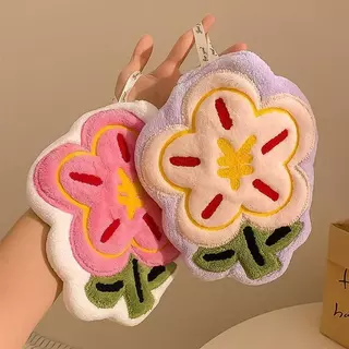 ผ้าเช็ดมือแบบแขวน แขวนได้ ผ้าเช็ดมือห้องน้ำ ผ้าเช็ดมือห้องครัว กำมะหยี่ปะการัง หนา นุ่ม ซึมซับได้ดี