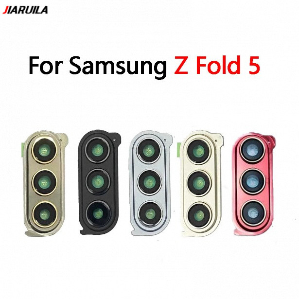 สําหรับ Samsung Galaxy Z Fold 5 F946 กระจกเลนส์กล้องด้านหลังพร้อมอะไหล่ซ่อมกรอบเปลี่ยน