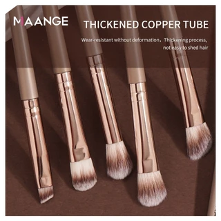 MAANGE 9PCS ชุดแปรงแต่งหน้า เหมาะสำหรับ แปรงปัดแก้มรองพื้น ชุดไฟเบอร์ไนล่อน เครื่องมือความงาม