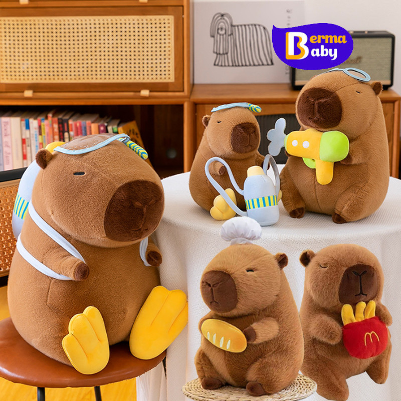 Berma Baby ใหม่ หมอนตุ๊กตาเต่าคาปิบาราน่ารัก นุ่มมาก ใหญ่ฟูฟุ๋ย ของเล่นตุ๊กตา ของขวัญวันเกิด