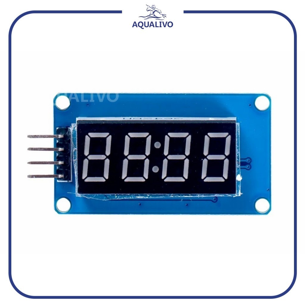 AQUALIVO Seven Segment Display TM1637 โมดูลนาฬิกา 7 ส่วนโมดูล TM-1637 นาฬิกาจับเวลา