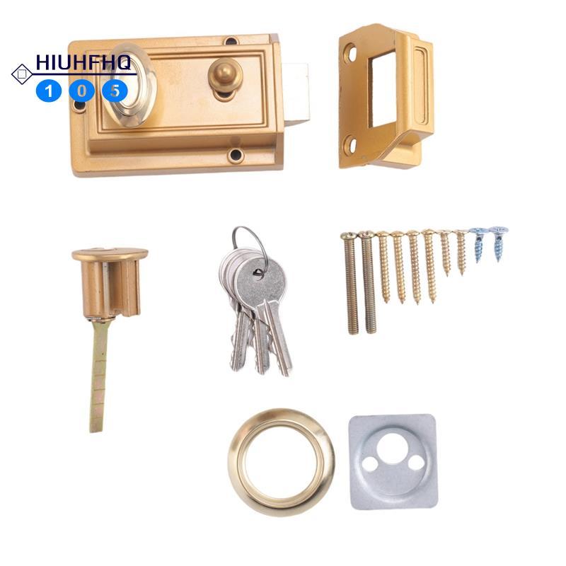 Hiuhfhq106sinc กระบอก Deadbolt ล็อคสําหรับประตูทางเข้าประตูกลางคืน, สีทองเสร็จสิ้น