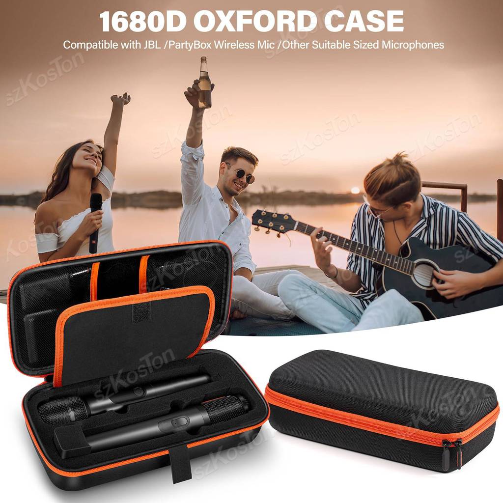 Universal Travel แบบพกพาไมโครโฟนกระเป๋าปรับ DIY โฟมไมโครโฟนไร้สายใช้งานร่วมกับ JBL 2 Partybox กล่องไมค์สําหรับ jbl mic case