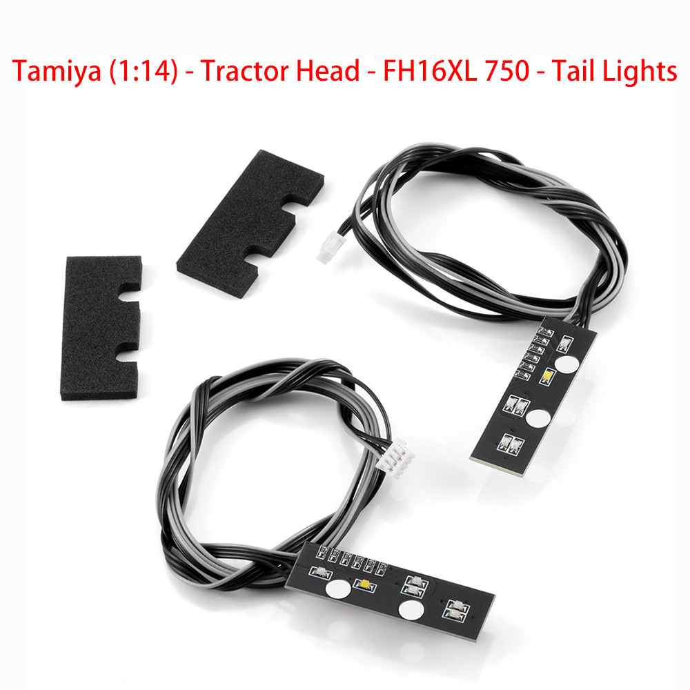 1 คู่ LED ไฟเตือนตกแต่งไฟท้ายสําหรับ Tamiya 1/14 FH16XL 750 RC รถแทรกเตอร์อัพเกรดอะไหล่
