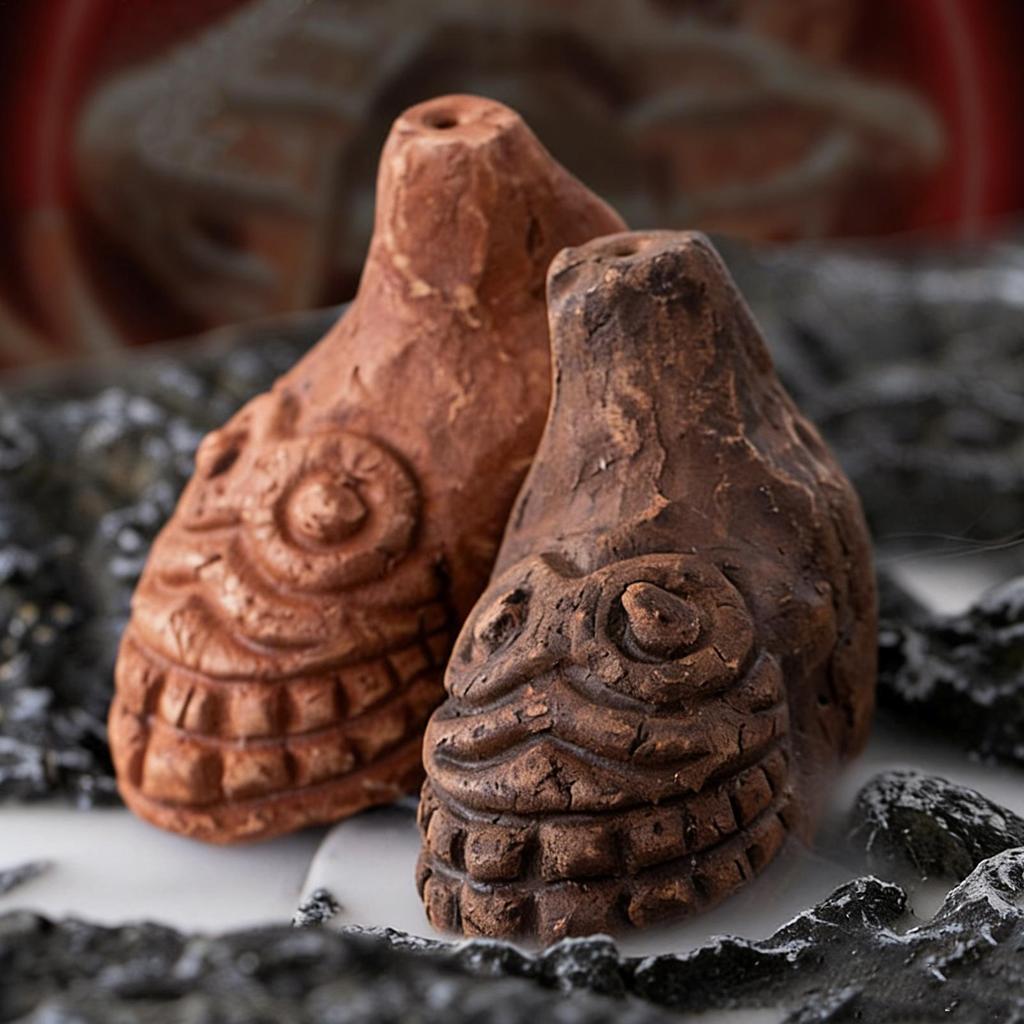 นกหวีด Aztec Death - เล่มสูงสุด 125 เดซิเบล พร้อมเชือกคล้องและถุงเก็บ นกหวีด Aztec ทําลายมนุษย์ นกหว