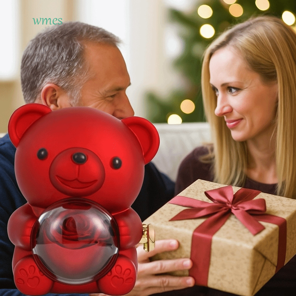 Wms1สําหรับ หมีรูปร่างกล่องเครื่องประดับ,พลาสติกน่ารักหมุนกอดหมีกล่องเครื่องประดับ,แหวนสร้อยคอออแกไน