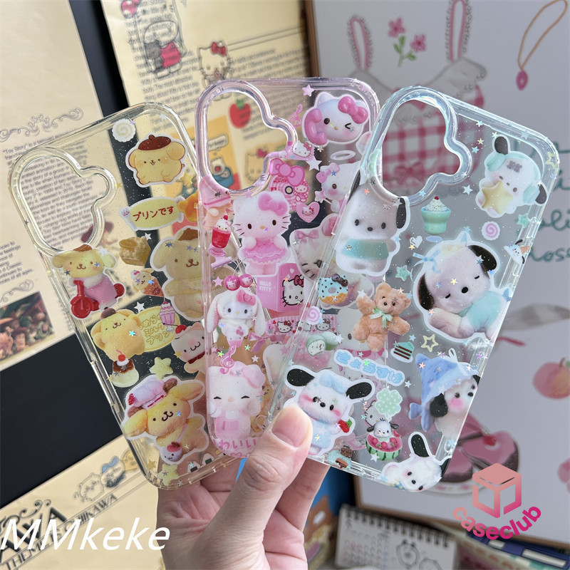 เคสไอโฟน16 เคสซานริโอ ลุคย้อนยุคคลาสสิก สำหรับ  iPhone 11 16 13 15pro 12 14 Pro Max 7Plus 15 8 6 7 14 Plus X XR XS Max