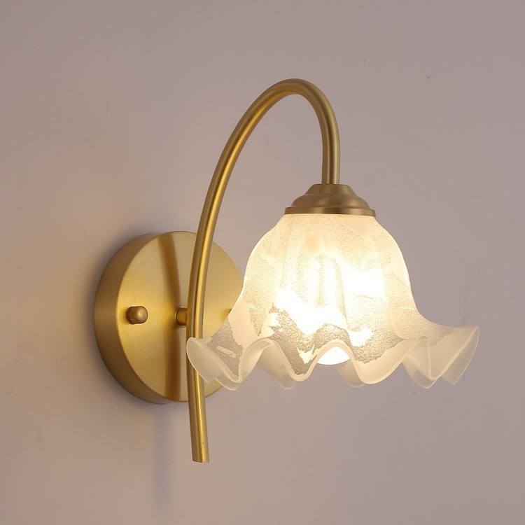 French Wall Lamp Living Room Background Wall Lamp Vintage Cream Style Lighting Bedroom Bedside Lamp 