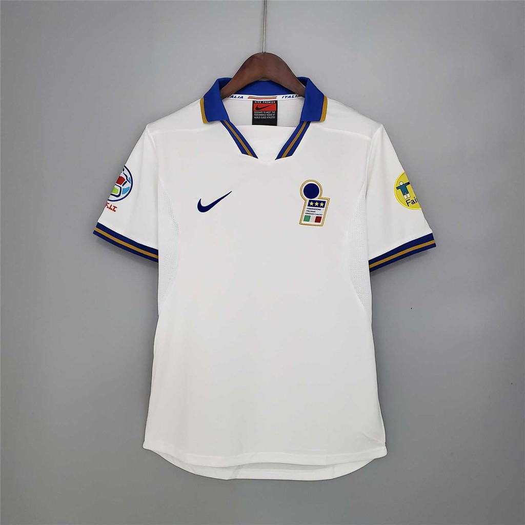 1996 Italy Away Retro Soccer Jersey เสื้อฟุตบอล