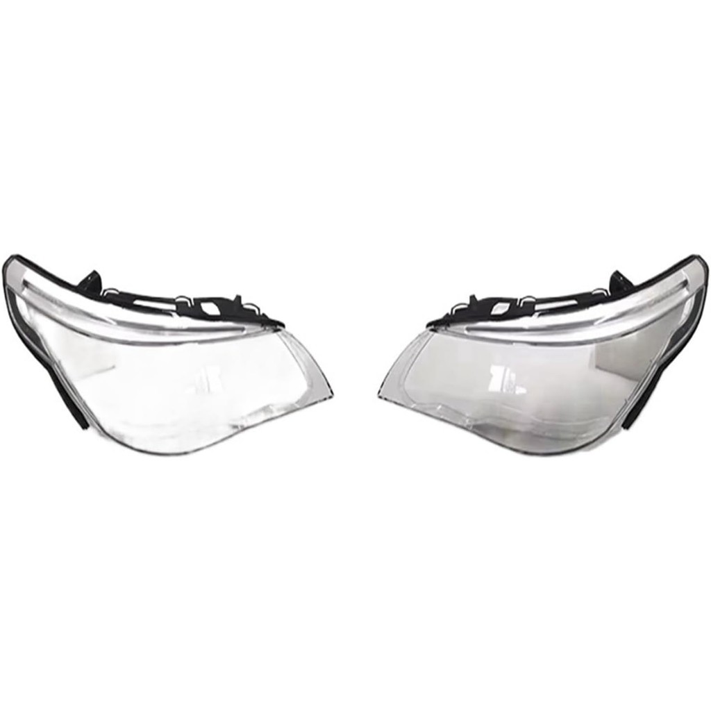 ไฟหน้าโป๊ะไฟหน้ารถเลนส์กระจก Lampcover ฝาครอบโคมไฟ Bright Shell สําหรับ BMW E60 E60LCI 2008 2009 201