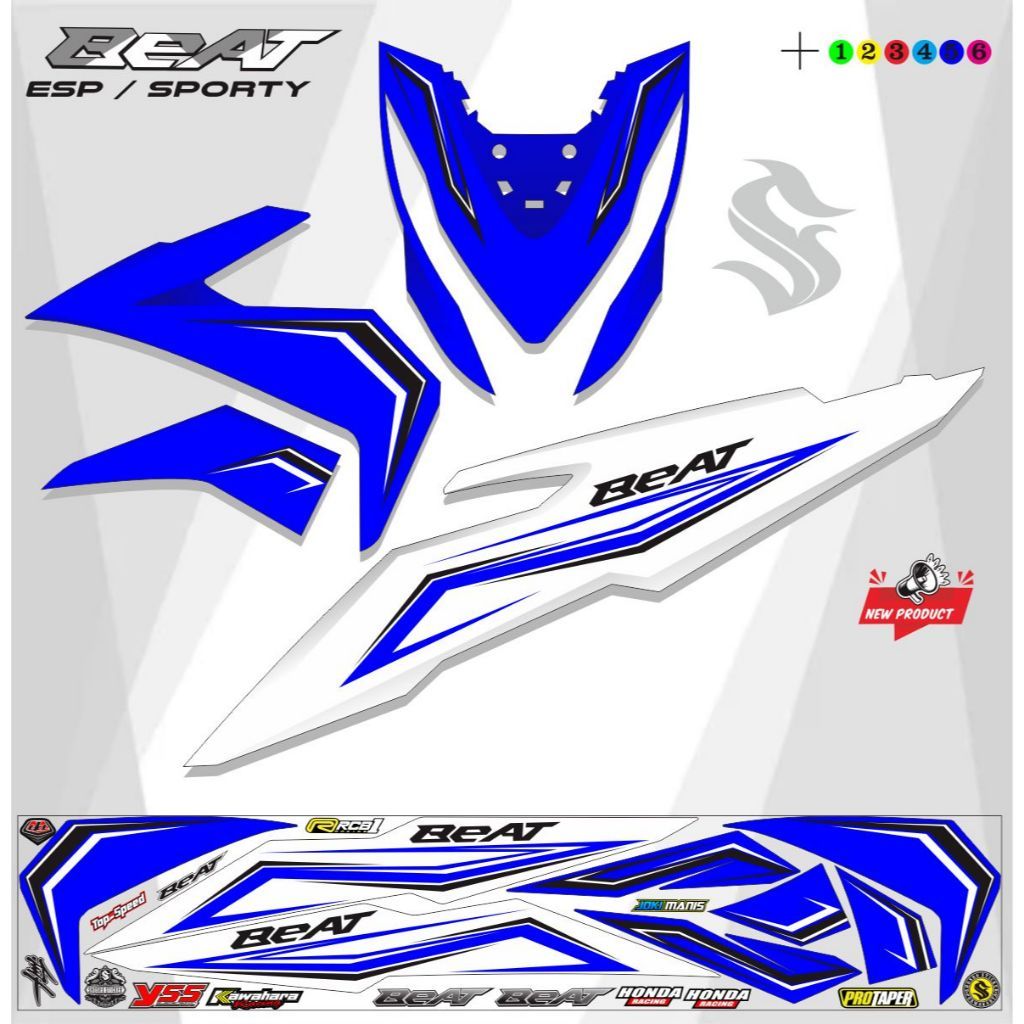 / BEAT SPORTY 110 MOTORCYCLE STRIPING / BEAT ESP 110 สติ๊กเกอร์