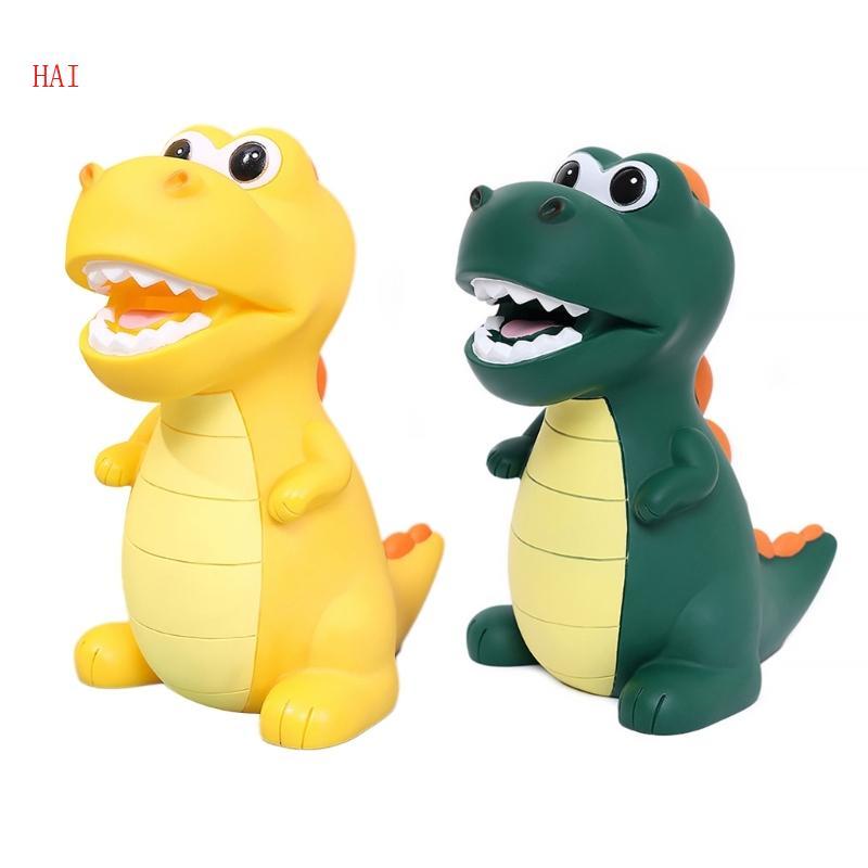 HAI Dinosaur Money Coin Bank Plastic Shatterproof Kids Piggy Bank for Boys Girls