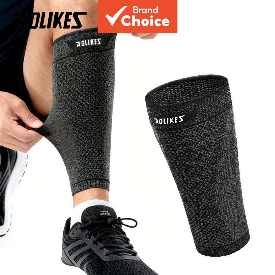 Aolikes 1 ชิ้นน่องการบีบอัดแขนสําหรับผู้ชายและผู้หญิงถุงเท้าสนับสนุน Runners ขา Shin Splints บรรเทาอาการปวด