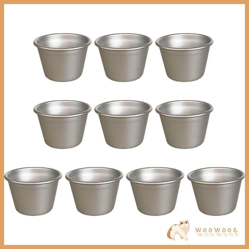 WOW 10 ชิ้น Nonstick Western เค้กถ้วยแม่พิมพ์มัฟฟินดีบุกไข่ขนาดเล็ก Tart Moulds