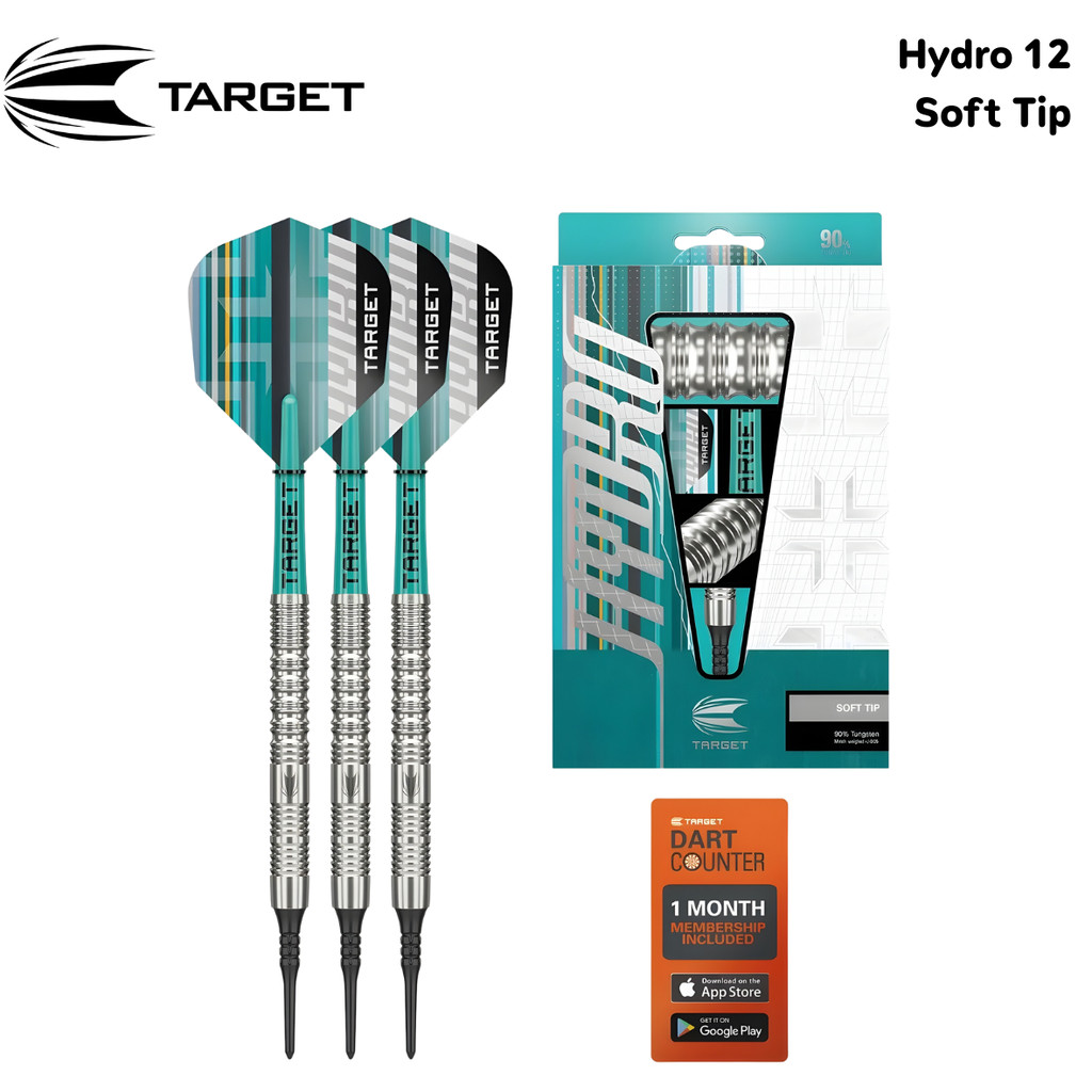ลูกดอกปาเป้า TARGET Hydro 12 90%Tungsten Soft Darts