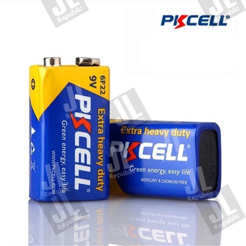 ถ่าน 9V pkcell มาตรฐาน เก้าโวล์ท ถ่านก้อนสี่เหลี่ยม ถ่านสี่เหลี่ยม 9V ราคาต่อ1ก้อน