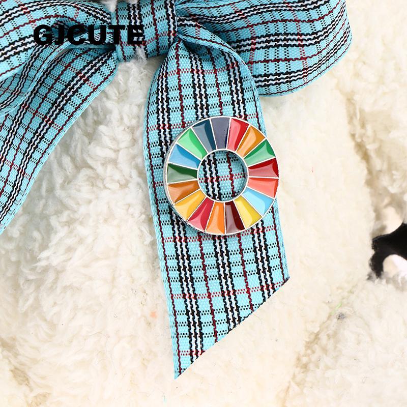 GJCUTE Enamal 17 สี Sustainable Development Goals เข็มกลัด United Nations Pin Badge WTD