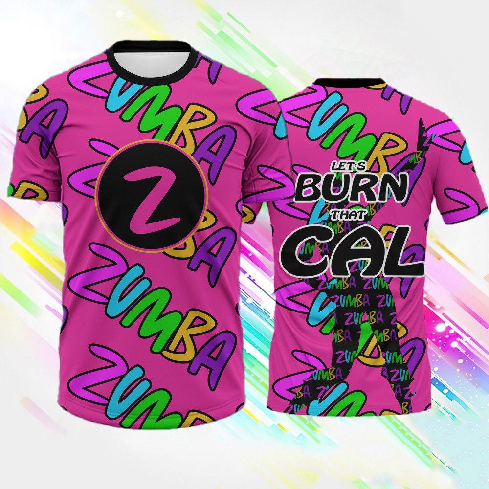 ZUMBA เสื้อเชิ้ตผู้หญิงฤดูร้อนแขนสั้น ZUMBA Dance แฟชั่นแขนสั้น