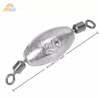 เซ็ท sinkers สำหรับตกปลา 5 ชิ้น ตะกั่วทรงมะกอก หมุนได้ ใช้งานหลากหลาย