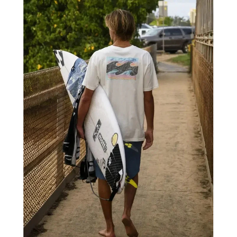 เสื้อยืดผู้ชาย 25 ตัว ขายดี ลาย Rip Live the Search Beauty Curl โลโก้ คุณภาพเยี่ยม ผ้าฝ้ายแท้ สีขาว 