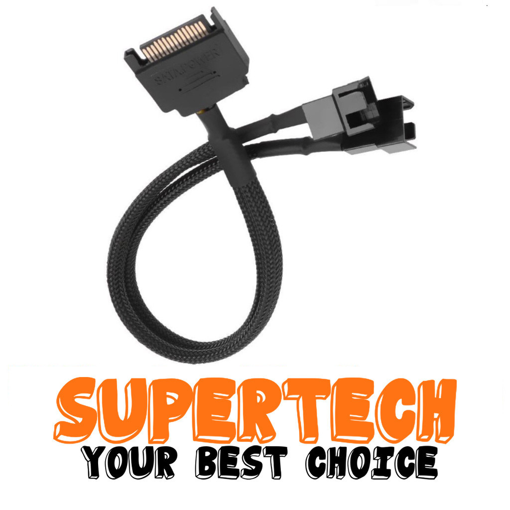 SATA 15 pin to Dual 2x 2-pin 3-Pin PWM Cooling Fan Power Adapter Cable