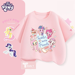KIKIเสื้อเด็ก ผลิตจากผ้าฝ้าย 100% พิมพ์ลาย my little pony เห…