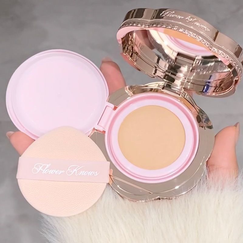 FLOWER KNOWS Bonnie Garden Cushion Foundation นูน Matte Silky คอนซีลเลอร์ติดทนนาน Moisturizing Delicateing Foundation ราคา ถูกที่สุด ดีลบีเคเค แกลเลอรีภาพที่ 6