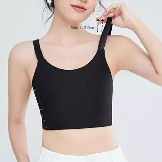 ซื้อ 1 แถม 1 เสื้อรัดหน้าอกแบบทอมบอย มีหัวเข็มขัดด้านข้าง เสริมฟองน้ำ สำหรับผู้หญิง แฟชั่นไร้ตะเข็บ ปรับได้ กันกระแทก เสื้อรัดหน้าอกสำหรับผู้หญิง สไตล์มินิมอล นุ่มสบาย