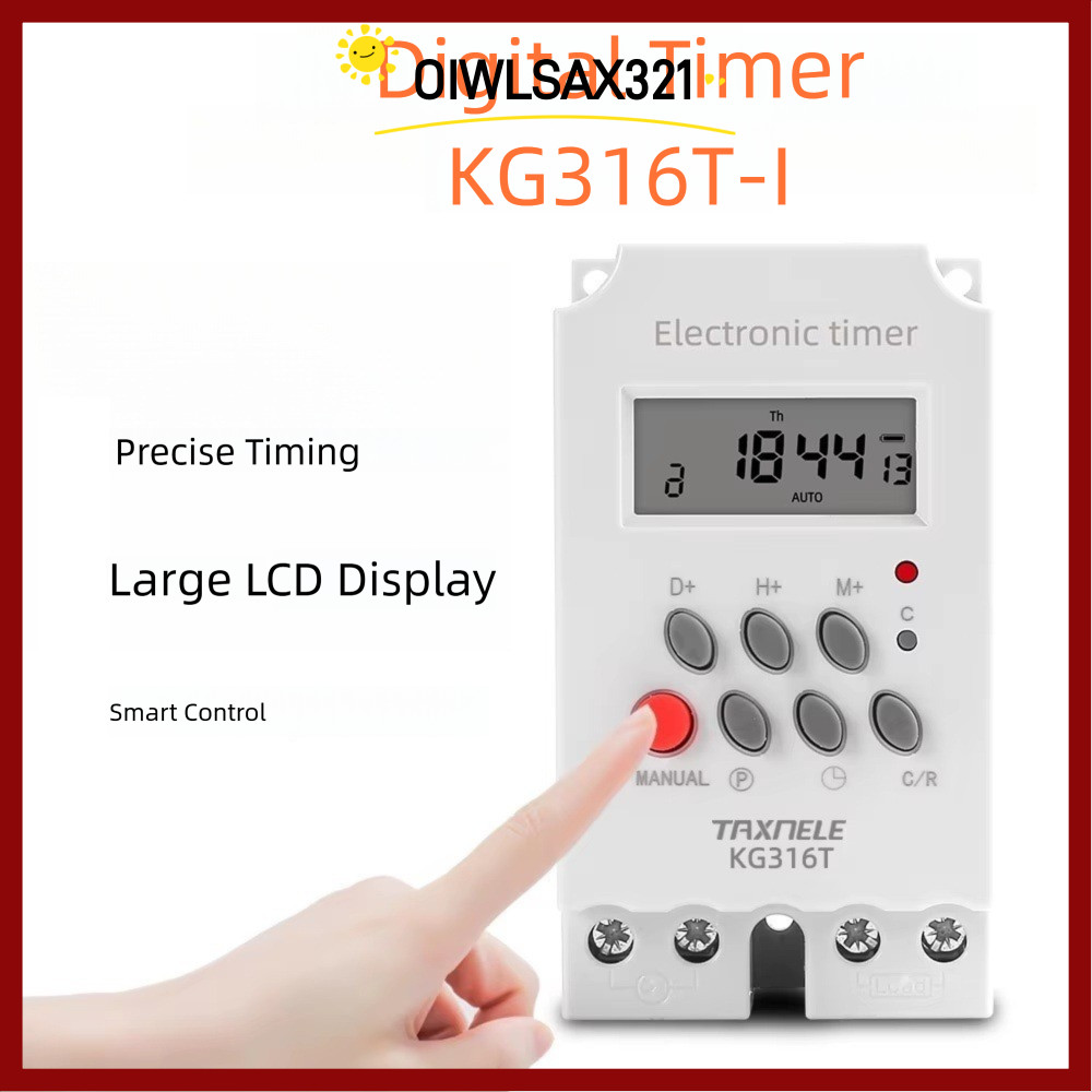 OIWLSAX321 Digital Timer, 110V 12V Timer Switch, ทนทาน 220V 50/60Hz Display Relay Time Control Timer