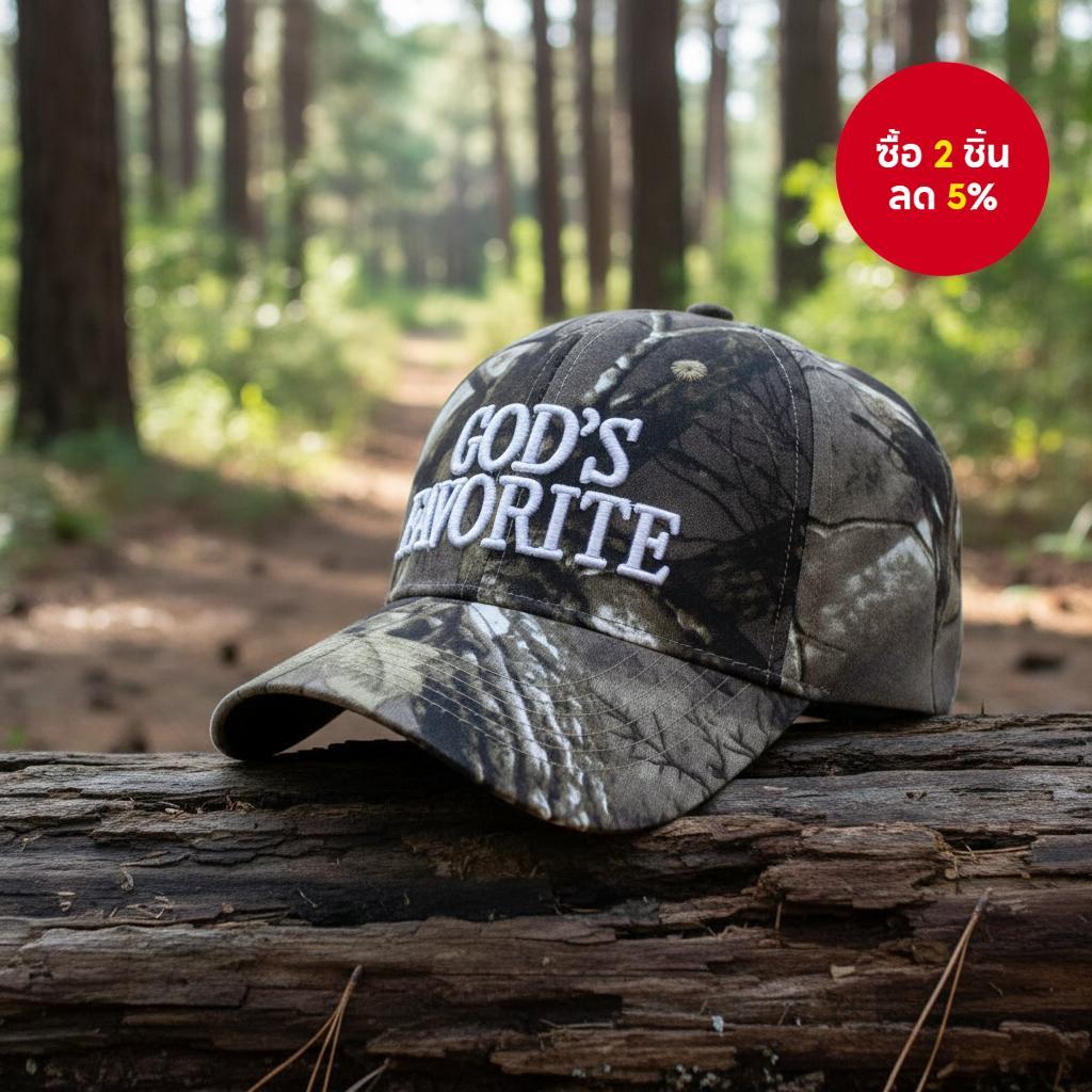 หมวกฮิปฮอป Unisex GOD'S FAVORITE ลายพราง ปรับได้ สําหรับกิจกรรมกลางแจ้งฤดูใบไม้ผลิและฤดูใบไม้ร่วง